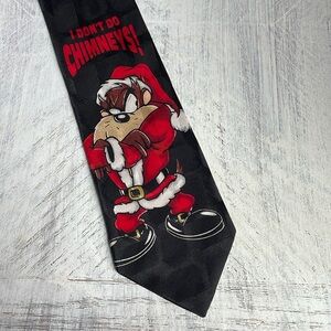 Vintage Looney Tunes Stamp Tasmanian Devil Tie Christmas